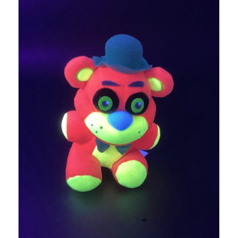 Five Nights at Freddys Plush Blacklight Freddy Stuffed Animal Bear 8" 2018 Funko